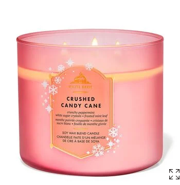 Crushed Candy Cane 3-Wick Candle