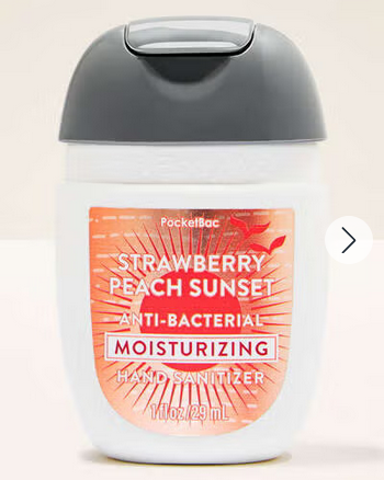 Strawberry Peach Sunset  Moisturizing PocketBac Hand Sanitizer