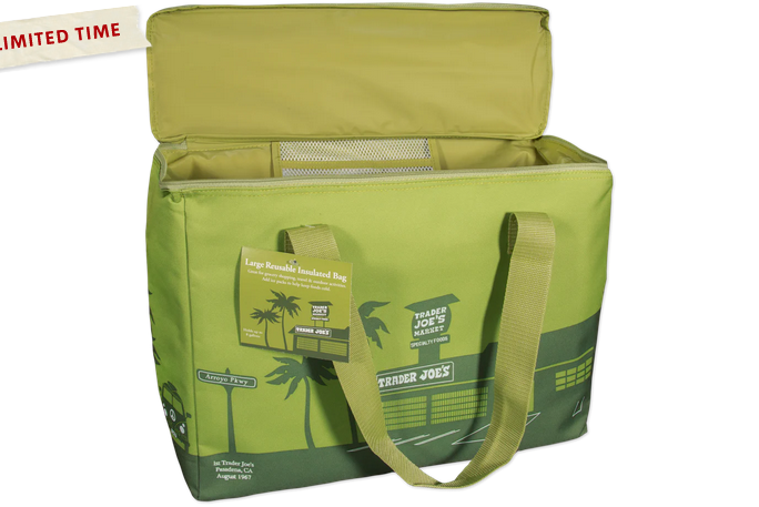 Olive Green Large Reusable Insulated Bag