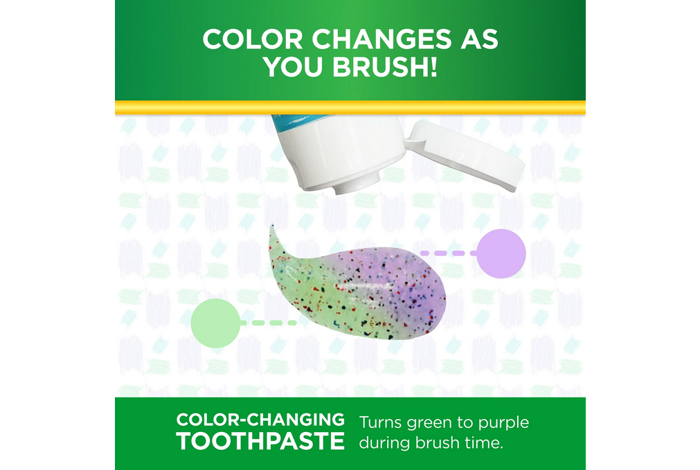 Brush Buddies Crayola Swirl Anticavity Color Changing Fluoride Toothpaste, Watermelon, 3.5 oz