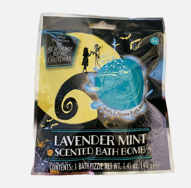 Disney The Nightmare Before Christmas Lavender Mint Scented Bath Bomb