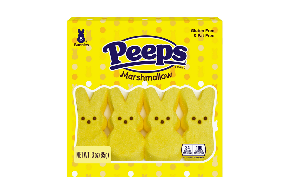 Peeps, Yellow Marshmallow Bunnies Easter Candy, 8ct