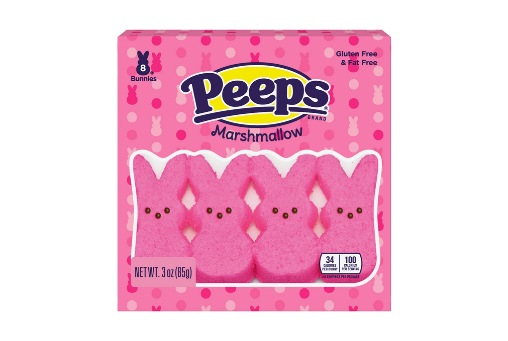 PEEPS, Pink Marshmallow Bunnies Easter Candy, 8 Count