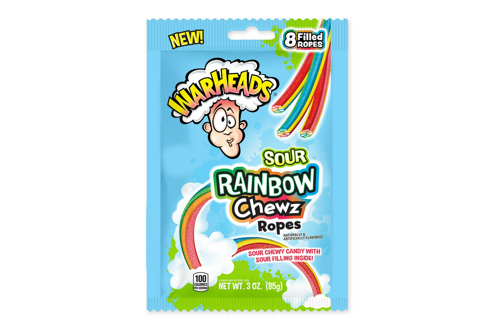 Warheads Sour Rainbow Chewz Ropes, 3oz