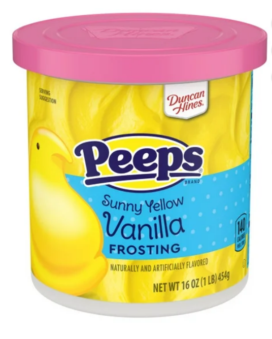 Duncan Hines PEEPS Yellow Cake Mix, 15.25 oz + Frosting