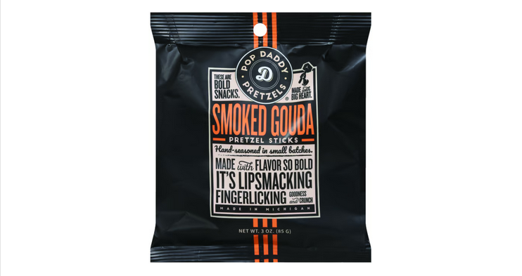 Pop Daddy Pretzels Pretzel Sticks, Smoked Gouda 3oz