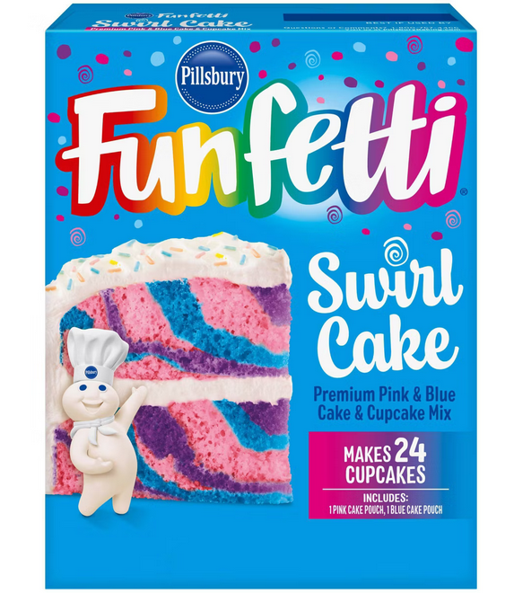 Pillsbury Easter Funfetti Swirl Cake Mix - 15.25oz