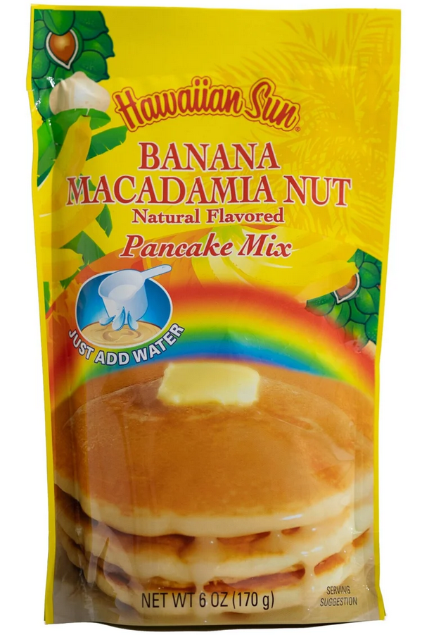 Hawaiian Sun Pancake Mix - Banana Macadamia Nut 6 oz