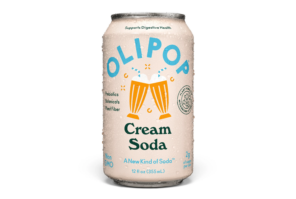 OLIPOP Prebiotic Soda, Cream Soda, 12 fl oz