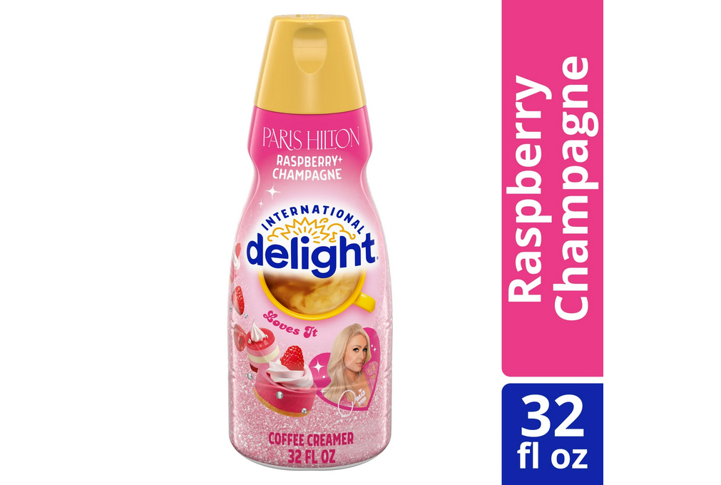International Delight Paris Hilton Raspberry Champagne Coffee Creamer Bottle, 32 fl oz