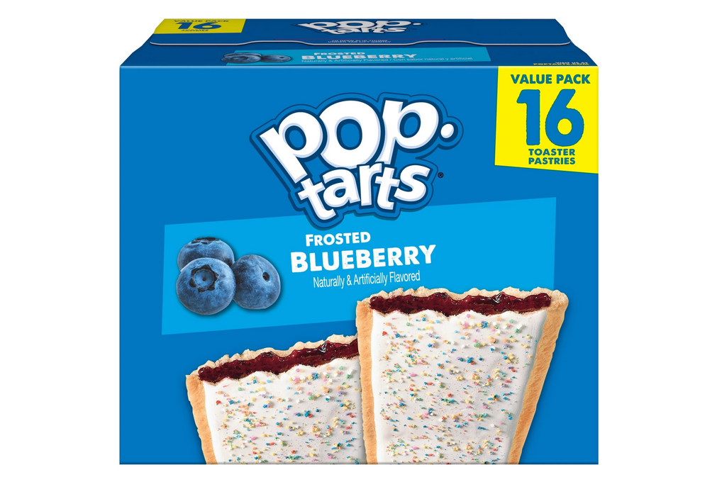 Pop-Tarts Frosted Blueberry Toaster Pastries, Breakfast Foods, Shelf-Stable, 27 oz (16 Count)