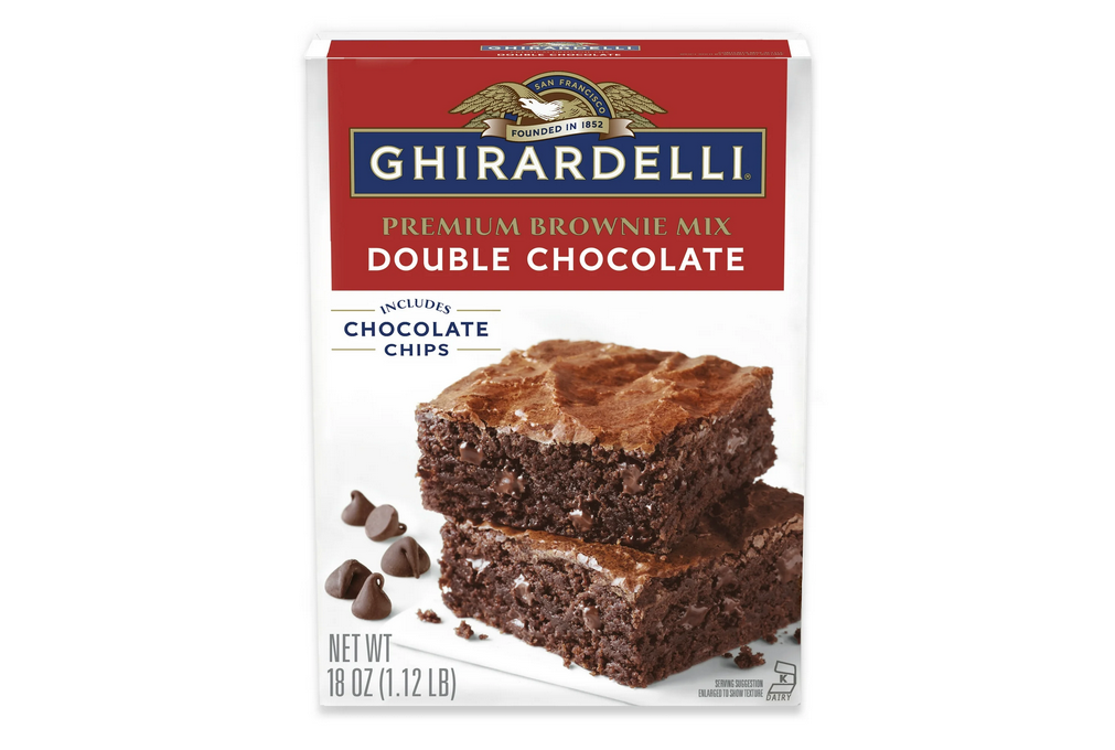 GHIRARDELLI Double Chocolate Premium Brownie Mix, a Premium Baking Mix, Includes Chocolate Chips, 18 oz Box