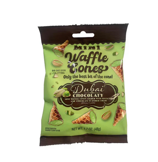 Mini Waffle Cones Dubai Style Chocolate
