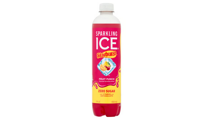 Sparkling Ice STARBURST Fruit Punch, Zero Sugar Flavored Sparkling Water, with Vitamins and Antioxidants, Low Calorie Beverage, 17 fl oz