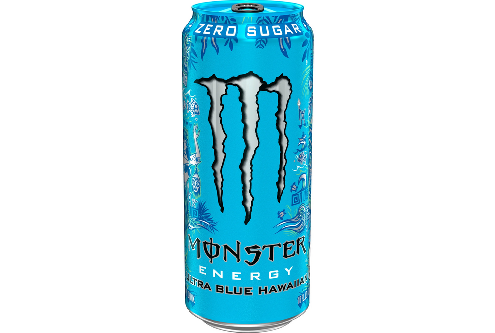 Monster Energy Ultra, Blue Hawaiian, Sugar Free Energy Drink, 16 Fl Oz