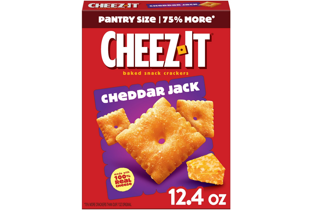 Cheez-It Cheddar Jack Cheese Crackers, Baked Snack Crackers, 12.4 oz
