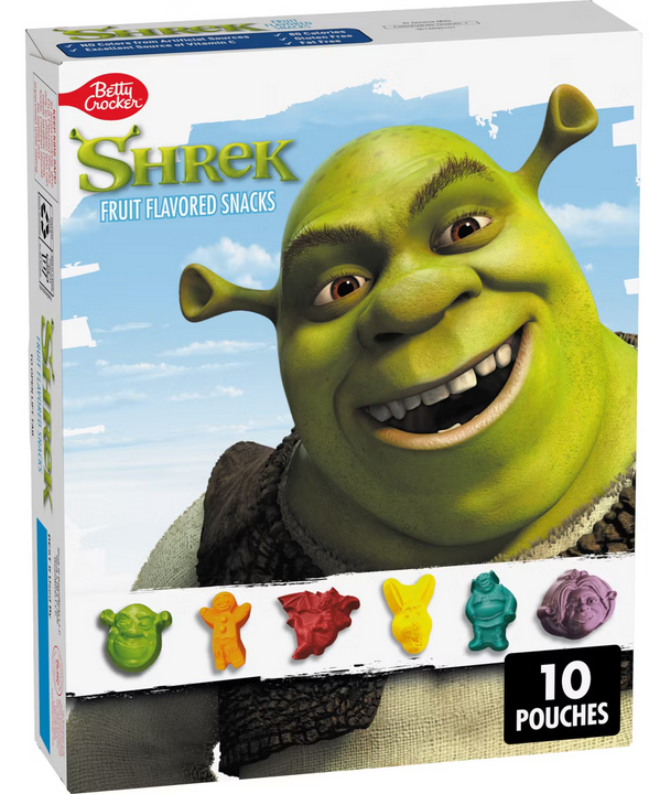 Betty Crocker Fruit Snacks Shapes Shrek - 8oz/10ct