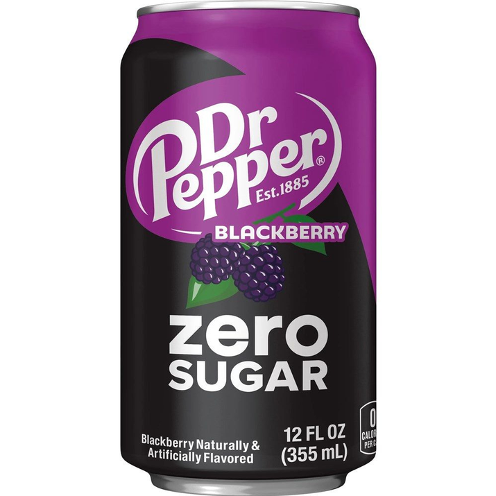 Dr Pepper Blackberry Zero Sugar Soda 12fl oz