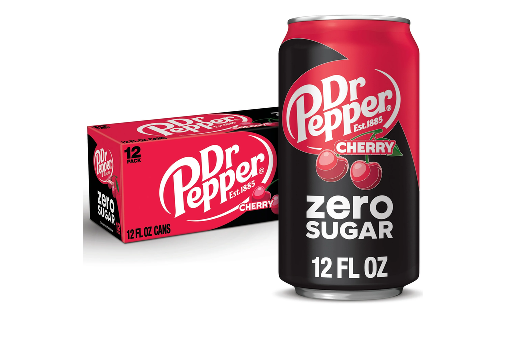 Dr Pepper Zero Sugar Cherry Soda Pop, 12 fl oz, 12 Pack Cans