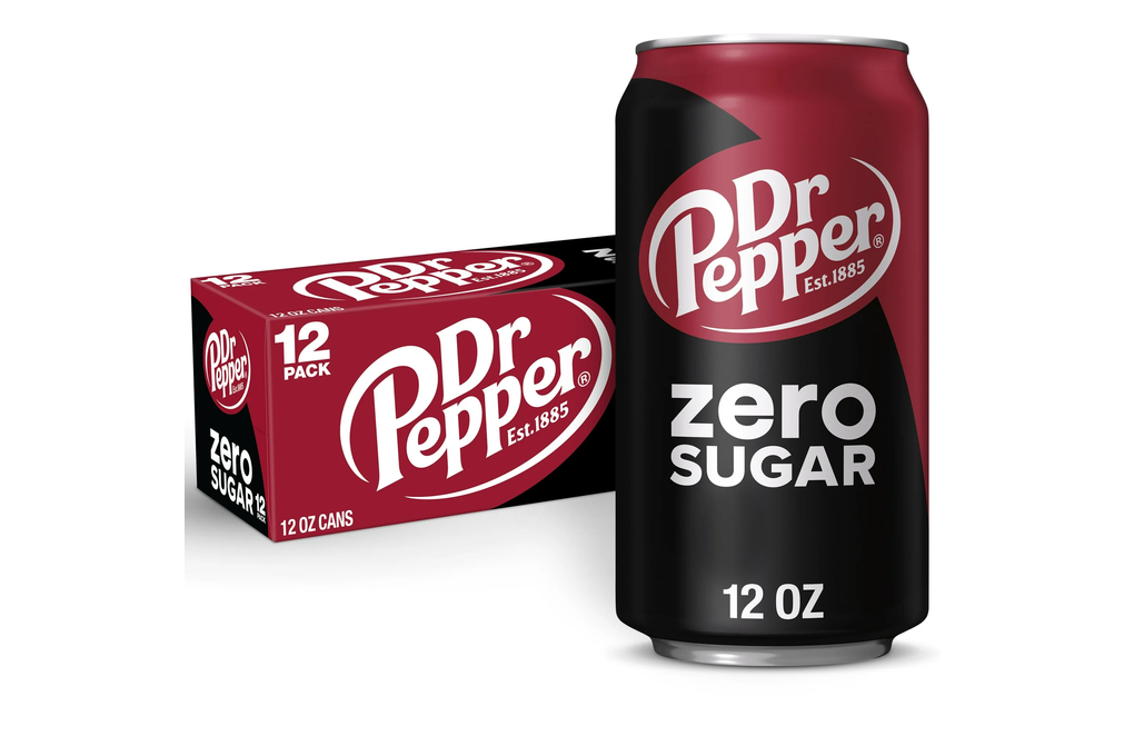 Dr Pepper Zero Sugar Soda Pop, 12 fl oz, 12 Pack Cans