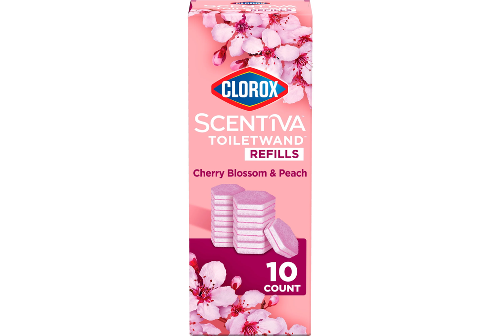 Clorox Scentiva ToiletWand Refills, Cherry Blossom and Peach, 10 Count