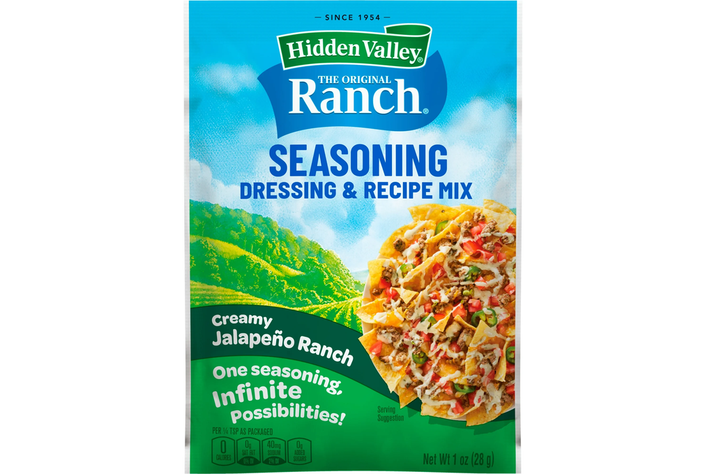 Hidden Valley Creamy Jalapeno Ranch Seasoning Dressing &amp; Recipe Mix, 1 oz Packet