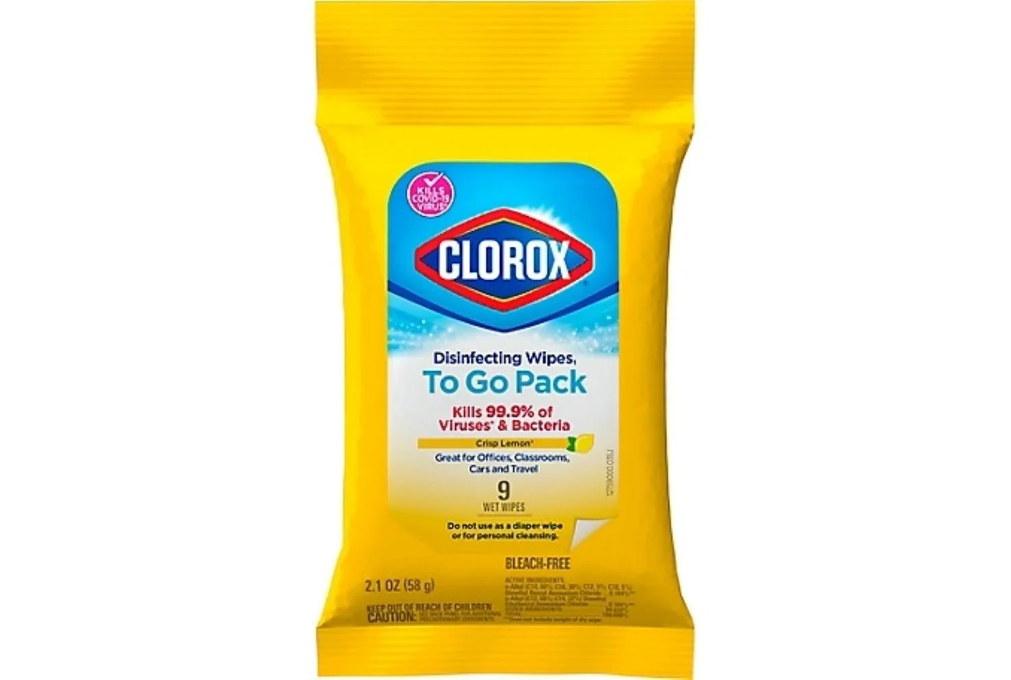 Clorox Disinfecting Wipes to Go, Crisp Lemon 9ct
