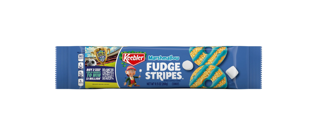Keebler Fudge Stripes Marshmallow, Shortbread Cookies Coated in Marshmallow flavored Keebler Fudge, Limited Edition 9.5 oz