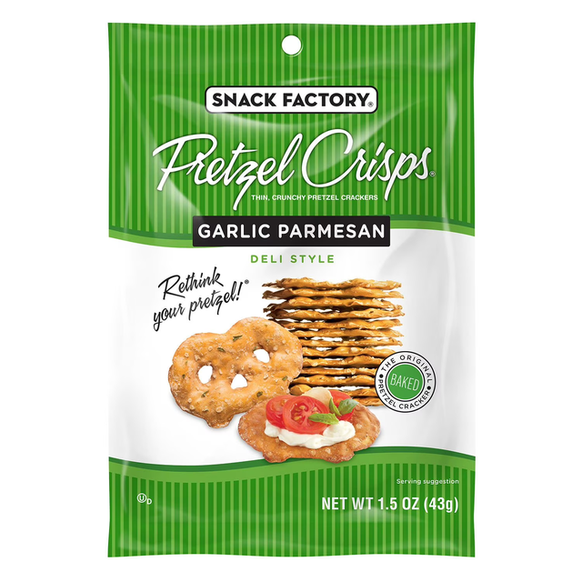 Snack Factory Pretzel Crisps Garlic Parmesan 1.5oz