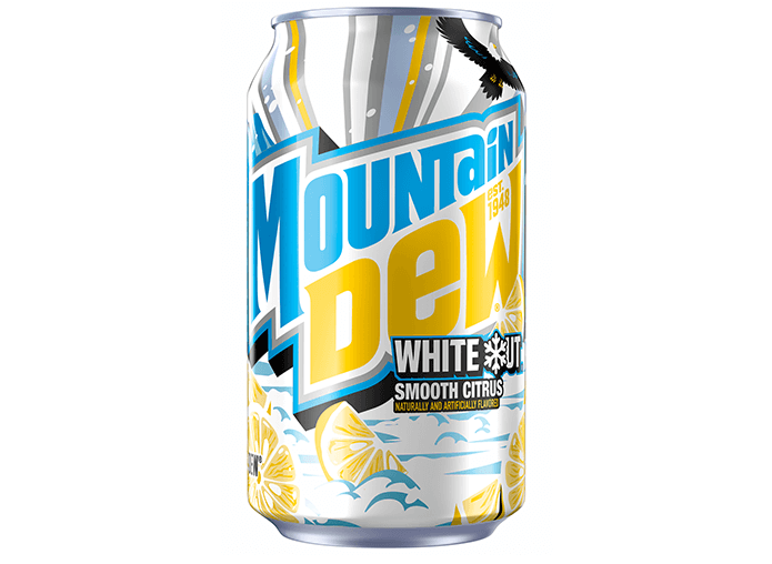Mountain Dew Code White Out Smooth Citrus Flavored Soda Pop, 12 fl oz