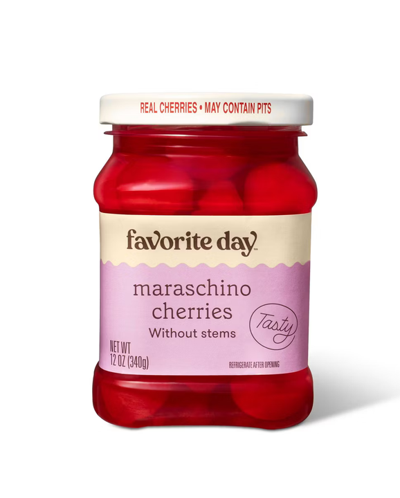 Maraschino Cherries without Stems - 12oz - Favorite Day