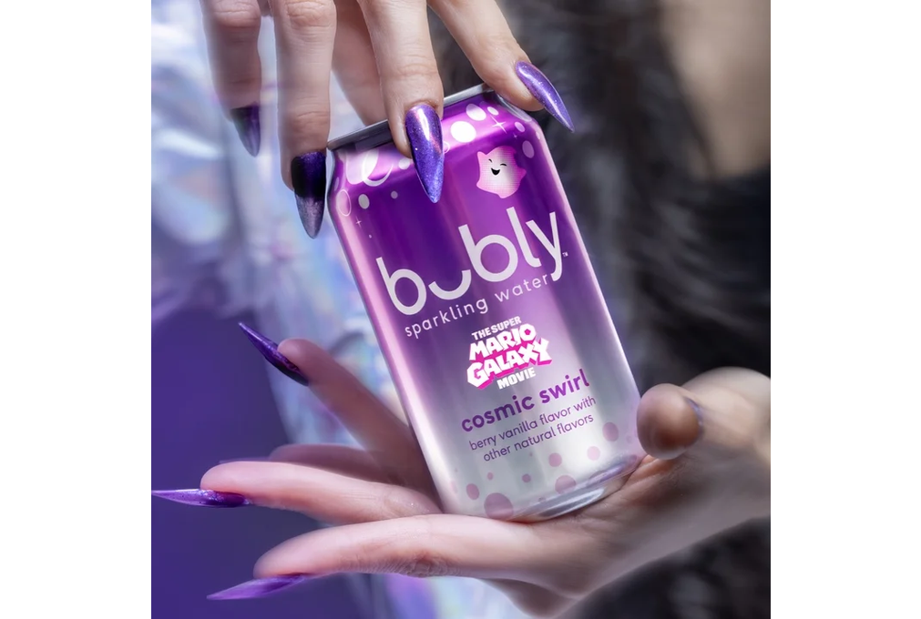 bubly Sparkling Water, The Super Mario Galaxy Movie Cosmic Swirl 12fl oz Can