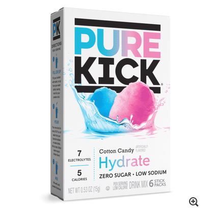 Pure Kick Hydrate - Cotton Candy Zero Sugar Drink Mix 6ct