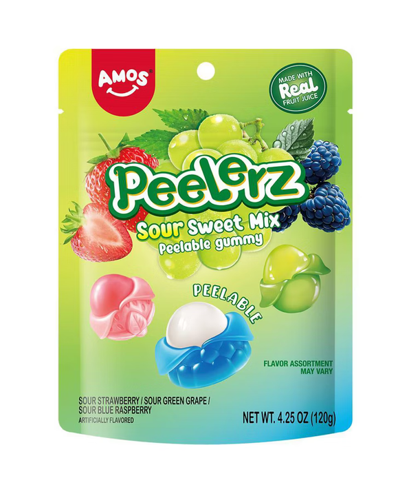 AMOS Peelerz Sweet and Sour Mix Gummy Candy - 4.25oz