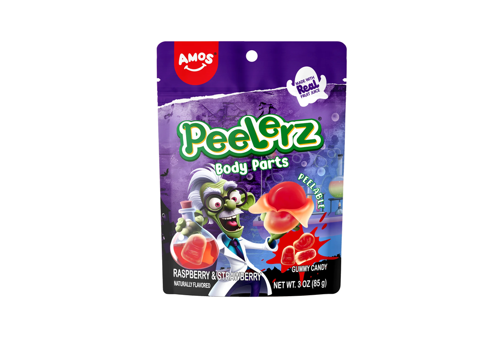 AMOS Peelerz Body Parts Gummy Candy, Allergen Free, 3 oz (85 g)