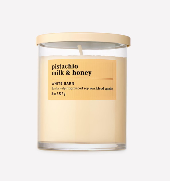 White Barn Pistachio Milk &amp; Honey Single Wick Candle