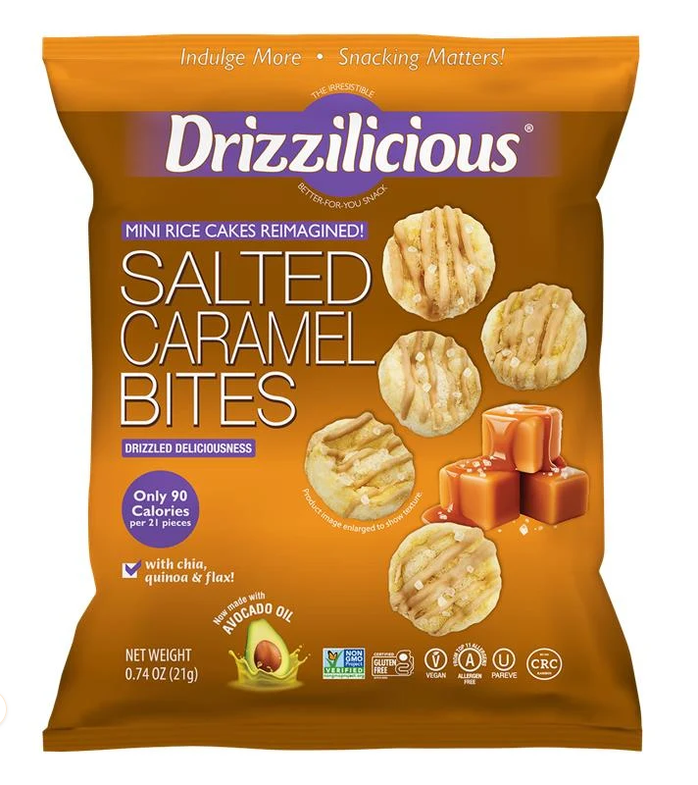 Drizzilicious Mini Rice Cakes Salted Caramel 0.74oz