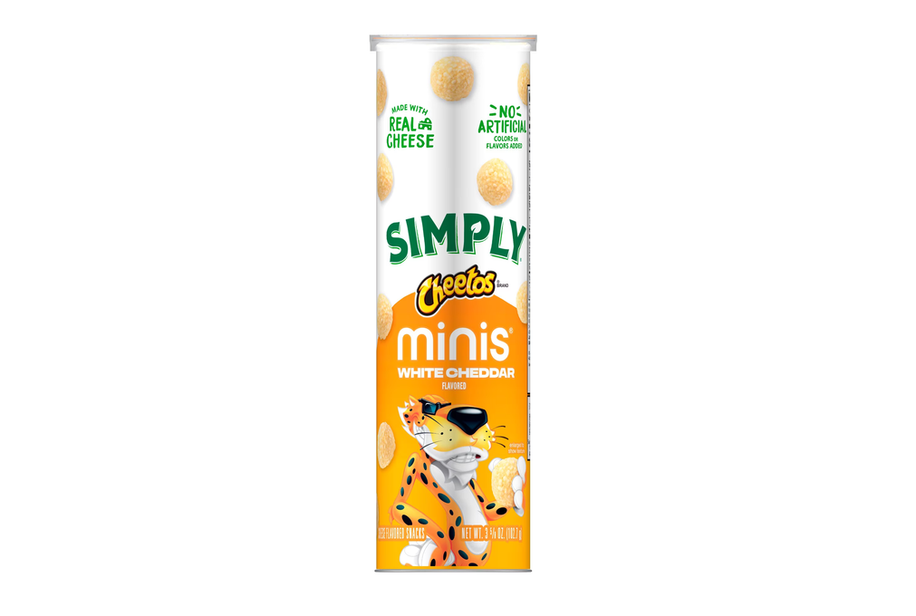Simply Minis Canister White Cheddar Chips - 3.625oz