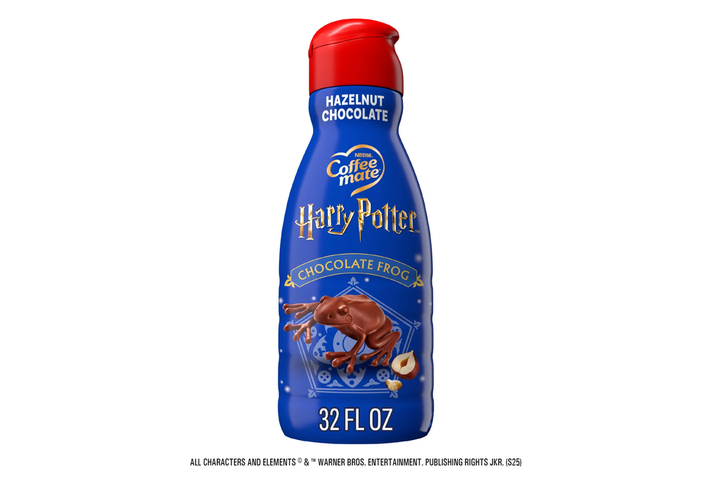 Coffee mate Harry Potter Hazelnut Chocolate Frog Flavored Creamer, Non Dairy Liquid Coffee Creamer 32 fl oz
