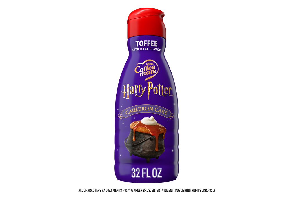 Coffee mate Harry Potter Cauldron Cake Toffee Flavored Creamer, Non Dairy Liquid Coffee Creamer 32 fl oz