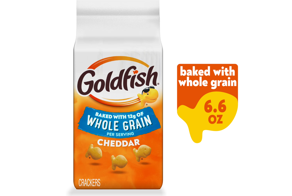 Goldfish Baked with Whole Grain Cheddar Cheese Crackers, 6.6 oz Bag