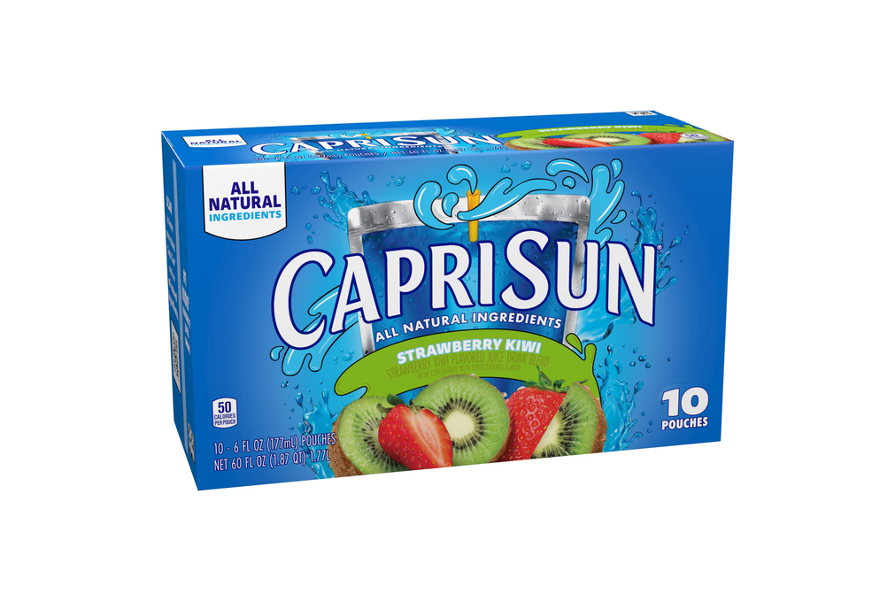 Capri Sun Strawberry Kiwi Flavored with Other Natural Flavor Juice Drink Blend, 10 Pouches