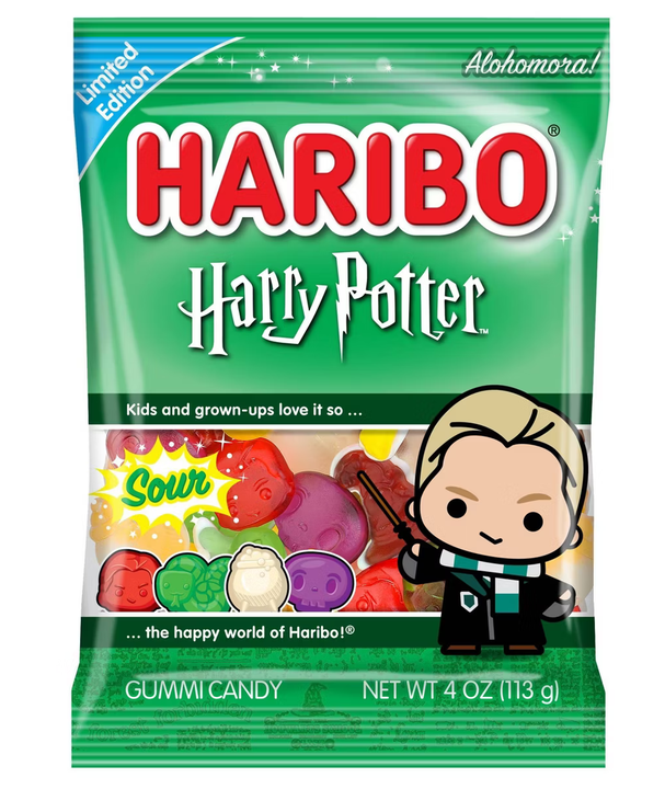 HARIBO Harry Potter Halloween Sour Malfoy Chewy Gummy Candy - 4oz