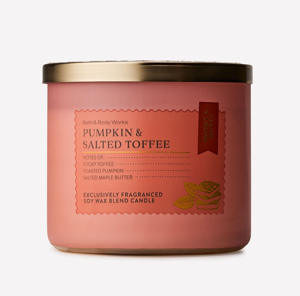 Pumpkin &amp; Salted Toffee 3-Wick Candle