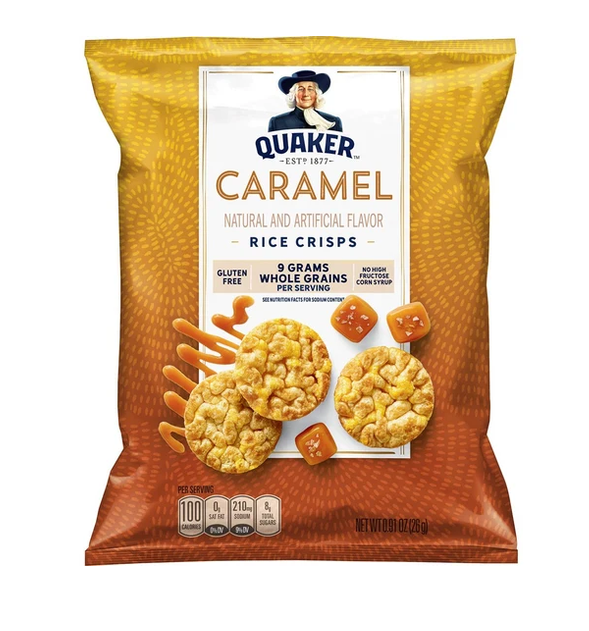 Quaker Popped Rice Crisps - Caramel 0.91oz/26g