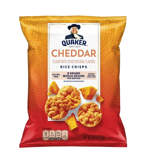 Quaker Popped Rice Crisps - Cheddar 0.67/19g
