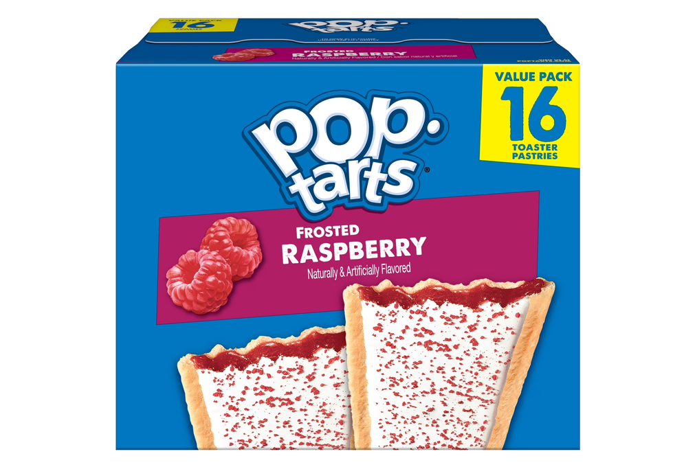 Pop-Tarts Frosted Raspberry Toaster Pastries, Breakfast Foods, Shelf-Stable, 27 oz (16 Count)