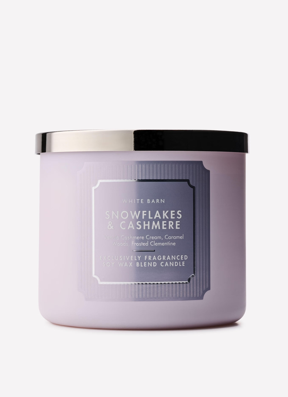 White Barn Snowflakes &amp; Cashmere 3-Wick Candle