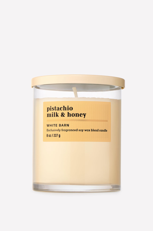 White Barn Pistachio Milk &amp; Honey Single Wick Candle