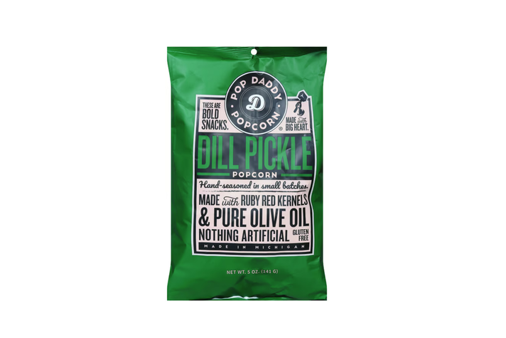 Pop Daddy Flavored Popcorn Gourmet, Dill Pickle Popcorn. 2 oz